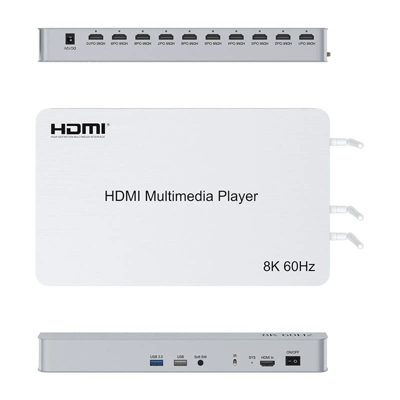 8K 60Hz 10 Ways HDMI Media Player best